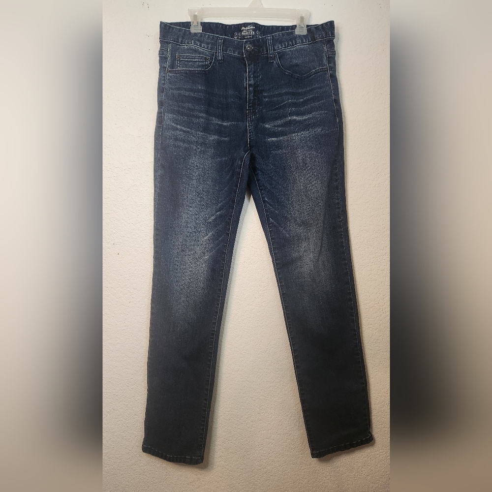 Flag & Anthem Nashville Straight Blue Jeans, Size 33/34